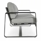3 Seater Outdoor Sofa with Back Cushions and Seat in Fabric - Mirea Viadurini