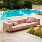 3-Seater Outdoor Sofa in Aluminium and High Quality Fabric - Filomena Viadurini