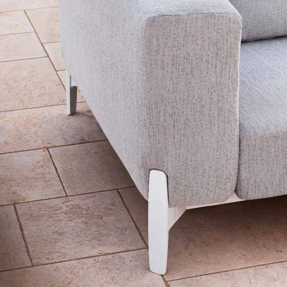 3-Seater Outdoor Sofa in Aluminium and High Quality Fabric - Filomena Viadurini