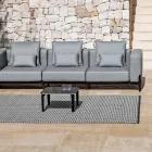 3-Seater Outdoor Sofa in Aluminium and High Quality Fabric - Filomena Viadurini