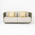 3 Seater Outdoor Sofa in Aluminium and Weaving - Eugene