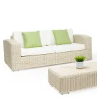 3 Seater Garden Sofa in Hand Woven Polyrattan - Yoko Viadurini