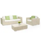 3 Seater Garden Sofa in Hand Woven Polyrattan - Yoko Viadurini