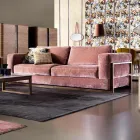 3-seater upholstered design sofa Grilli York 100 % made in Italy Viadurini