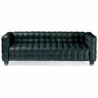 3 Seater Sofa in Quality Made in Italy Quilted Effect Leather - Vesuvius Viadurini