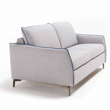 3 seater maxi sofa L205 cm modern design in eco-leather / Erica fabric Viadurini
