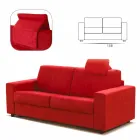 2 seater modern design imitation leather sofa / fabric made in Italy Mora Viadurini