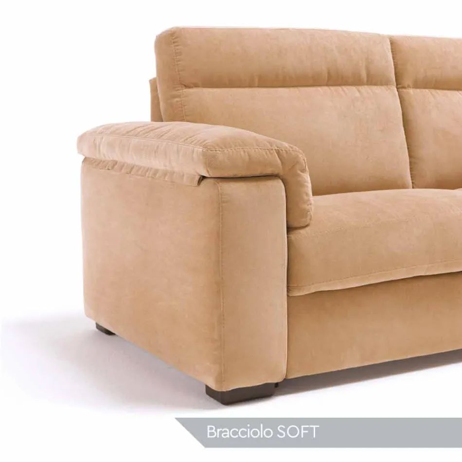 Design 2 seater sofa in fabric or eco-leather Lilia, made in Italy Viadurini