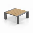 Corner Sofa with Coffee Table for Outdoors and Indoors in Aluminium - Mettre Viadurini