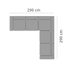 5-Seater Outdoor Corner Sofa in Aluminium 3 Finishes, Luxury - Filomena Viadurini