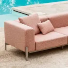 5-Seater Outdoor Corner Sofa in Aluminium 3 Finishes, Luxury - Filomena Viadurini