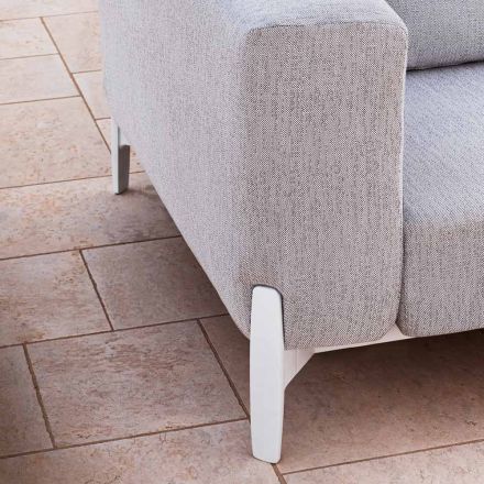 5-Seater Outdoor Corner Sofa in Aluminium 3 Finishes, Luxury - Filomena Viadurini