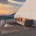 Modern Design Outdoor Corner Sofa in Dove Grey or White Fabric - Ontario3