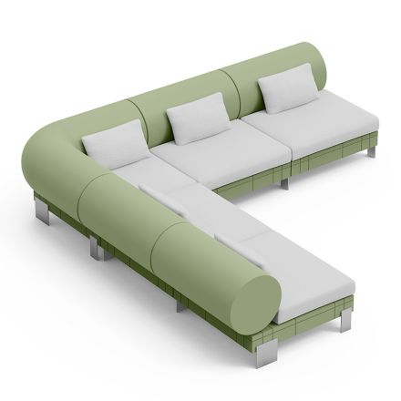 Lounge Corner Sofa in Polyethylene of Different Colours - Orbis Viadurini