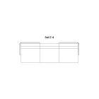 Modular Outdoor Sofa in Fabric Made in Italy - Rubik Viadurini