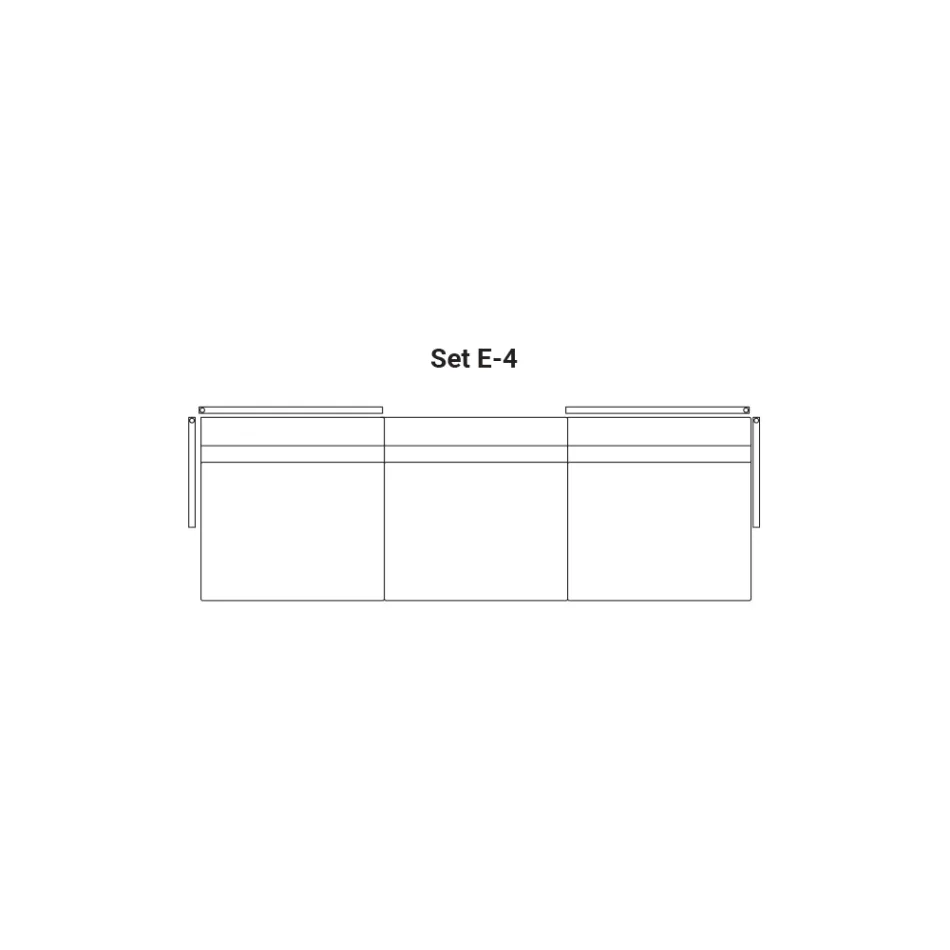 Modular Outdoor Sofa in Fabric Made in Italy - Rubik Viadurini