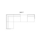 Modular Garden Sofa in Fabric Made in Italy - Rubik Viadurini