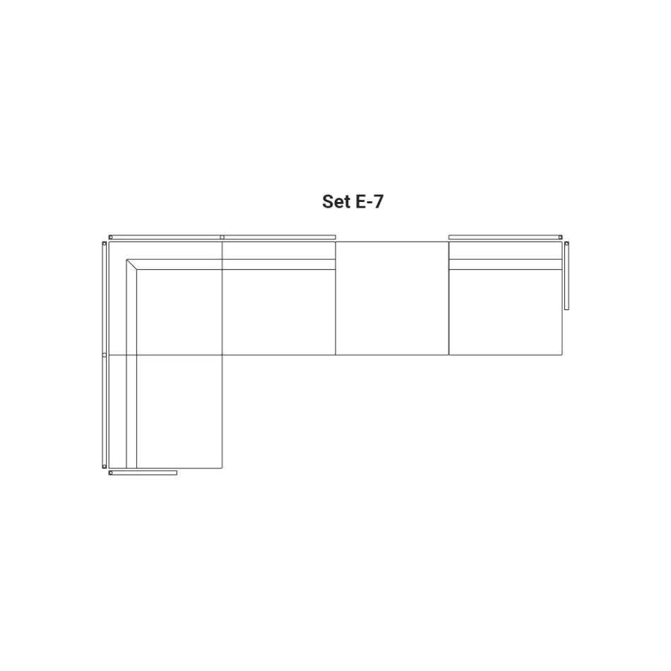 Modular Garden Sofa in Fabric Made in Italy - Rubik Viadurini