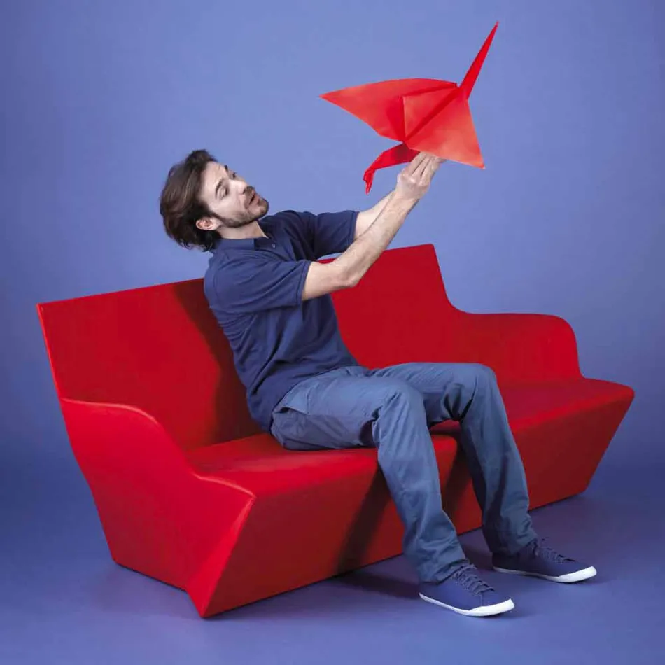 Slide with armrests Slide Kami Yon colored design made in Italy Viadurini