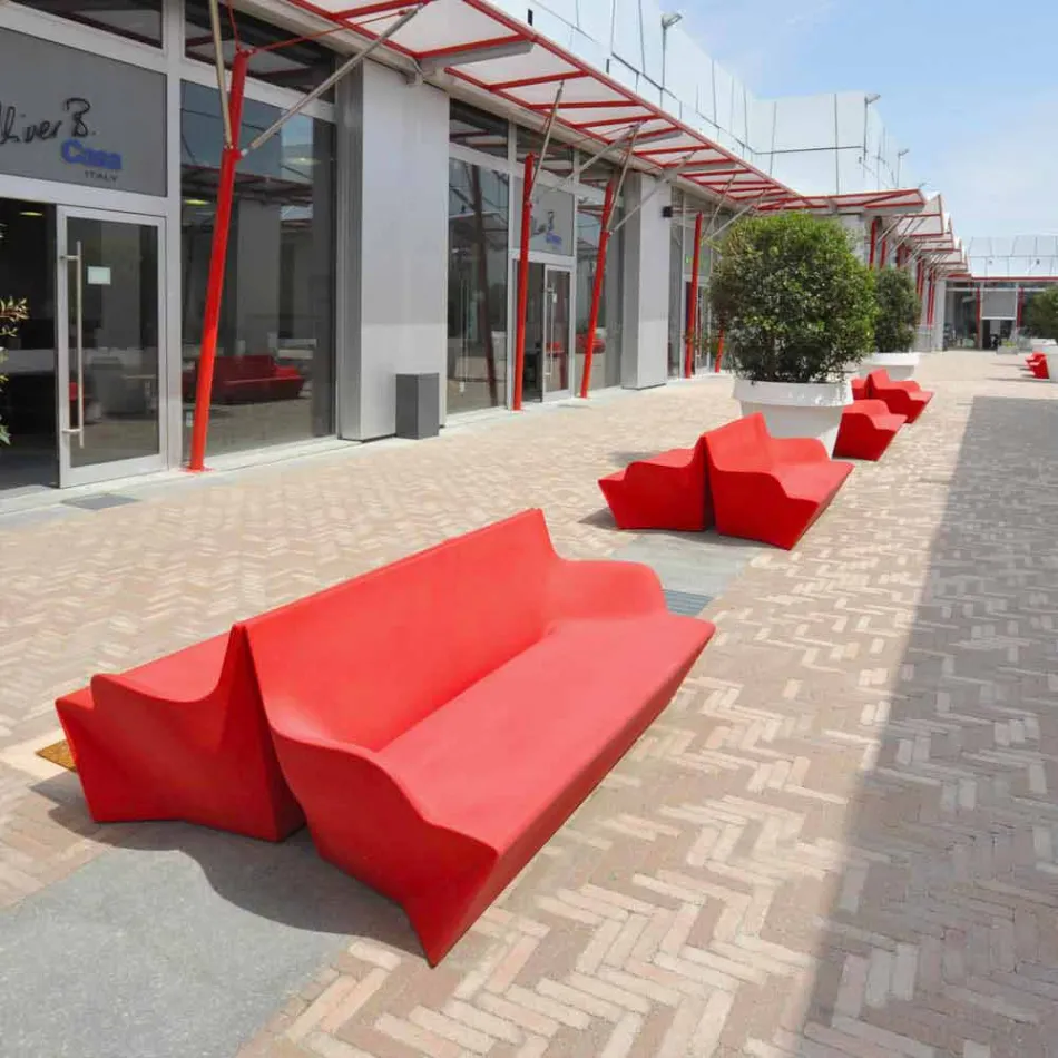 Slide with armrests Slide Kami Yon colored design made in Italy Viadurini