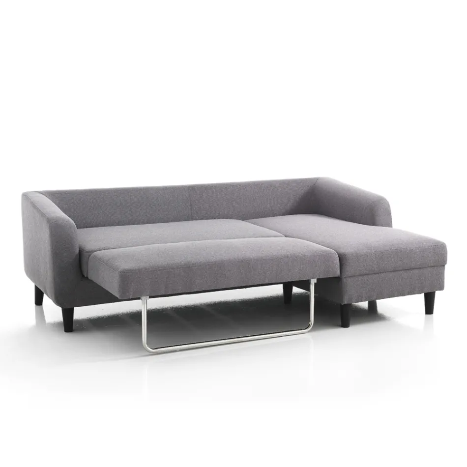 Sofa with foldaway bed element under the seat - Nickel Viadurini