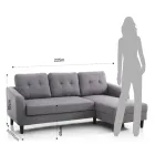 Sofa with foldaway bed element under the seat - Nickel Viadurini