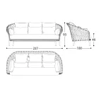 3 Seater Outdoor Sofa with Cushions Made in Italy - Emmacross by Varaschin Viadurini