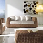 3 Seater Outdoor Sofa in Woven Polyrattan - Charlie Viadurini