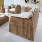3 Seater Outdoor Sofa in Woven Polyrattan - Charlie Viadurini
