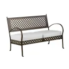 2 Seater Outdoor Sofa in Galvanized Steel Made in Italy - Selvaggia Viadurini