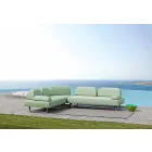 2 Seater Outdoor Sofa in Fabric and Metal Made in Italy Design - Selia Viadurini
