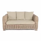 Homemotion - Ceara 3 Seater Design Outdoor Sofa in Wood and Rattan Viadurini