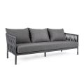 Outdoor Sofa Aluminium and Rope with Fabric Cushions, Homemotion - Shama
