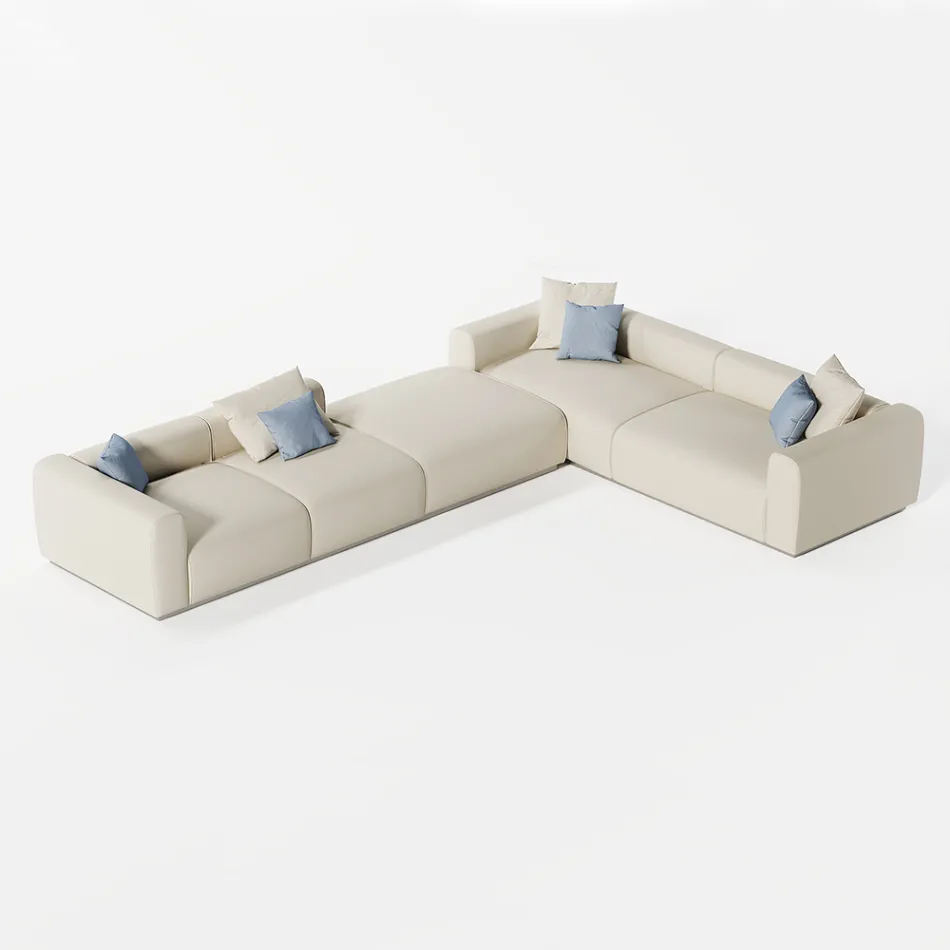 Modular Outdoor Sofa in Water-Repellent Fabric Made in Italy - Bahias Viadurini