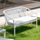 Outdoor Stackable Two Seater Sofa Upholstered Fabric - Smart by Varaschin Viadurini