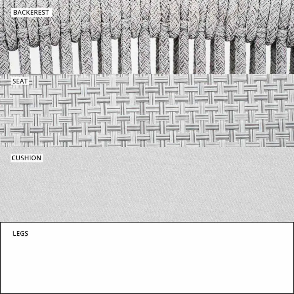 Outdoor Stackable Two Seater Sofa Upholstered Fabric - Smart by Varaschin Viadurini