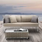 Outdoor Sofa in Aluminium and Hand Woven Fabric - Reda Viadurini
