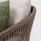 Outdoor Sofa in Teak and Polyethylene Weave - Jhon Viadurini