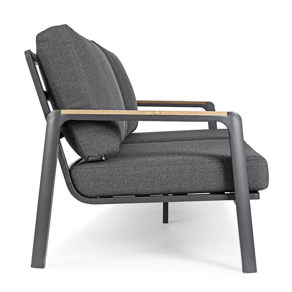 Outdoor Sofa in Fabric with Aluminium Structure, Homemotion - Cara Viadurini