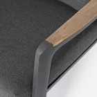 Outdoor Sofa in Fabric with Aluminium Structure, Homemotion - Cara Viadurini