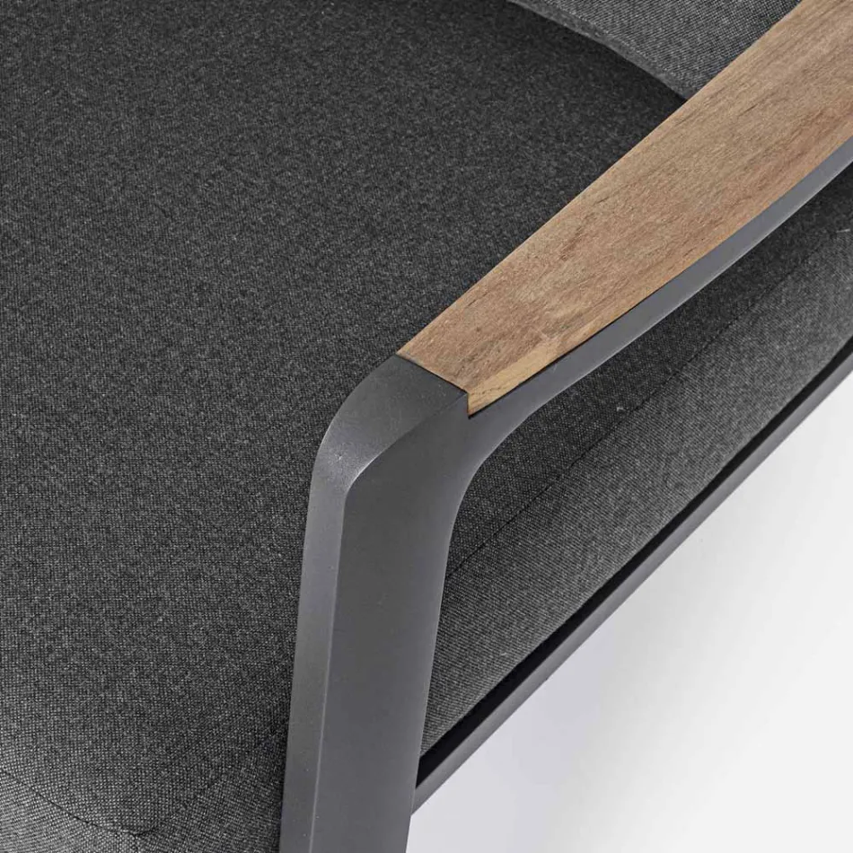 Outdoor Sofa in Fabric with Aluminium Structure, Homemotion - Cara Viadurini