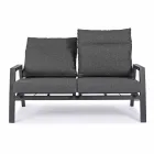 Outdoor Sofa in Fabric and Aluminium with Reclining Backrest - Nathy Viadurini