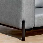 3 Seater Garden Sofa with Chaise Longue in Aluminium and Fabric - Filomena Viadurini