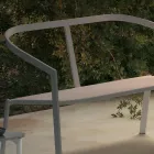 Garden Sofa with Aluminium Base and Textilene Seat Made in Italy - Maureen Viadurini