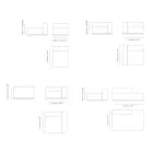 Modular Garden Sofa in Marine Plywood Made in Italy - Bahias Viadurini