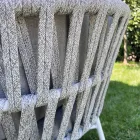 Garden Sofa in Aluminium, Rope and Marsala or White Fabric - Brise Viadurini