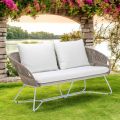 Garden Sofa in Aluminium and Rope Weaving - Alcor