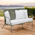 Garden Sofa in Aluminium and Rope Weaving - Asteria