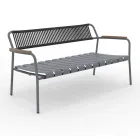 Aluminium Garden Sofa and Rope Backrest - Resplendent Viadurini