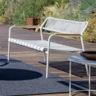 Aluminium Garden Sofa and Rope Backrest - Resplendent Viadurini